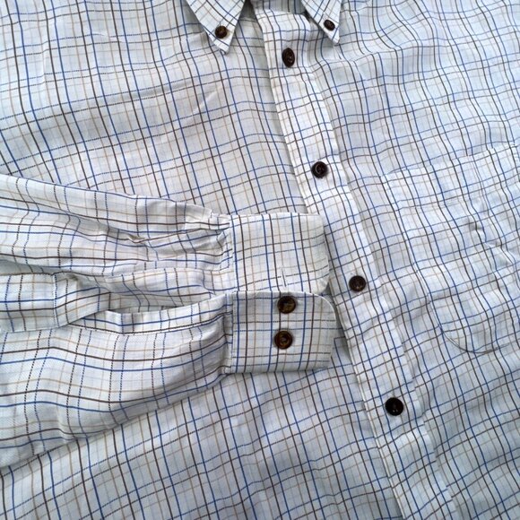 Gitman Bros Button Up Shirt White Fashion Post Louisville Large White Check - Picture 10 of 16